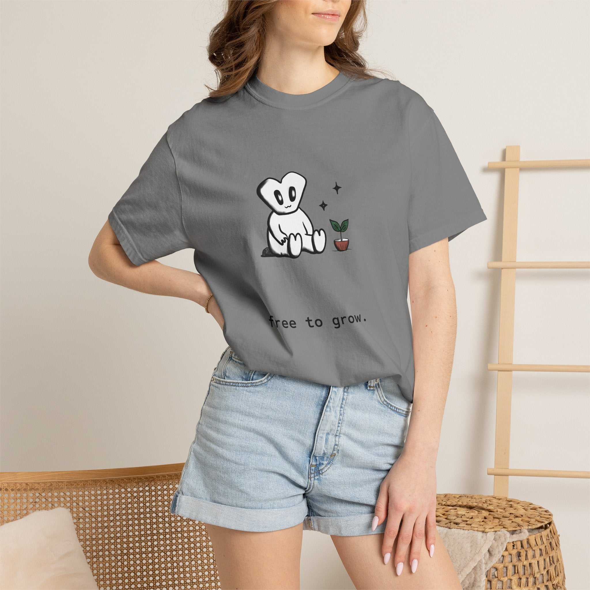 this little alien. free to grow. Unisex Garment-Dyed T-shirt
