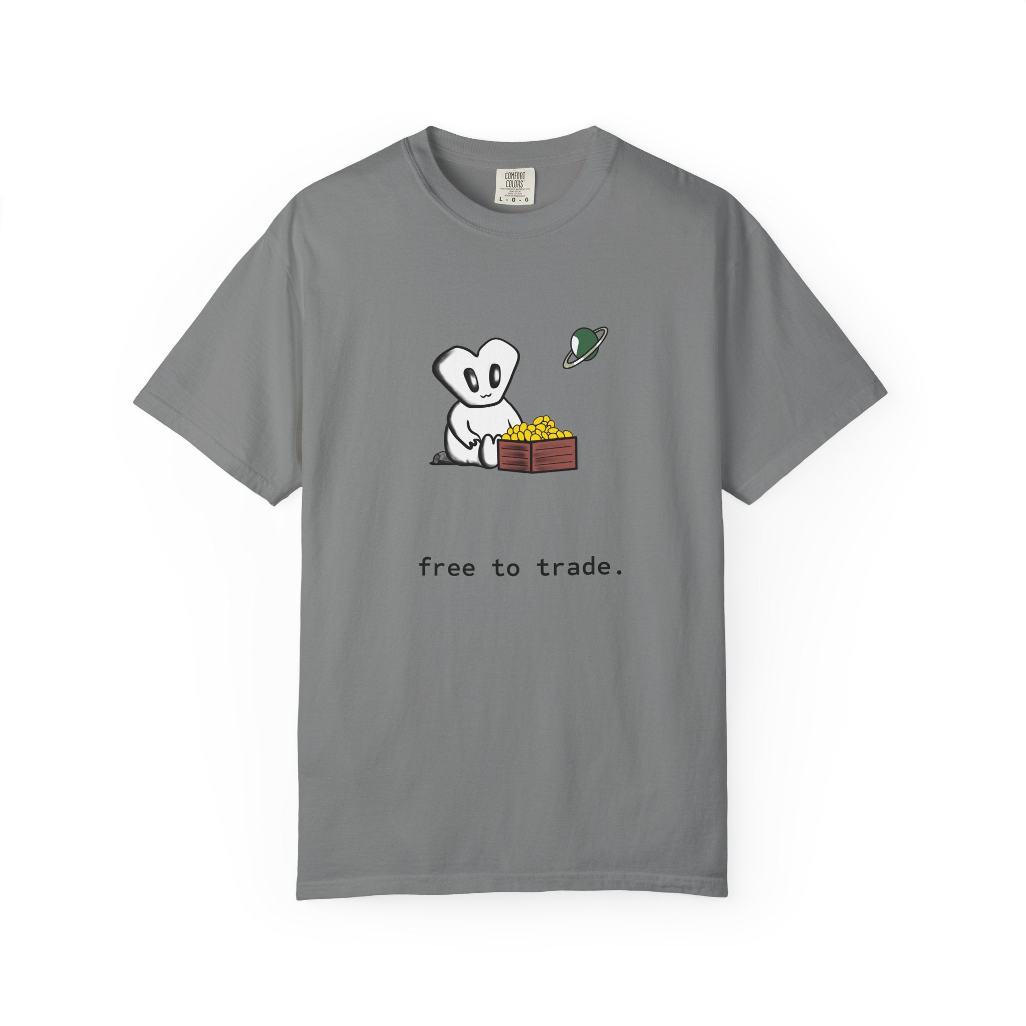 this little alien. free to trade. Unisex Garment-Dyed T-shirt
