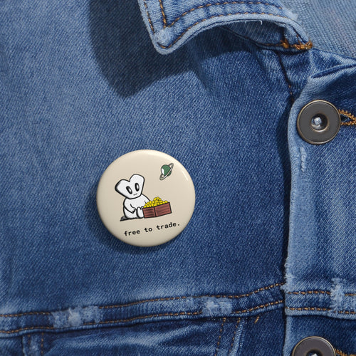 Alien Treasure Pin Button — Cute Space Charm Enamel-Style Badge