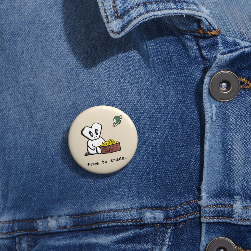 Alien Treasure Pin Button — Cute Space Charm Enamel-Style Badge