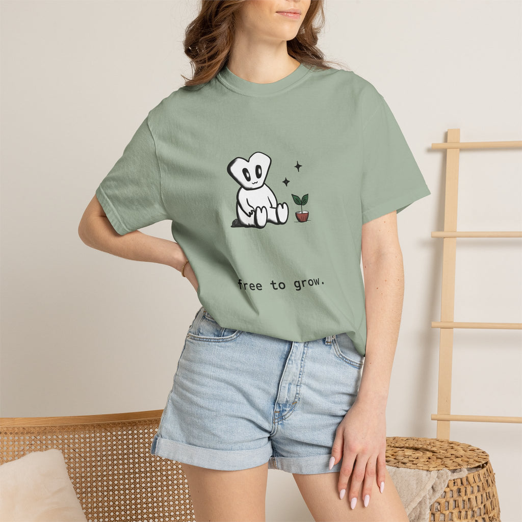 this little alien. free to grow. Unisex Garment-Dyed T-shirt