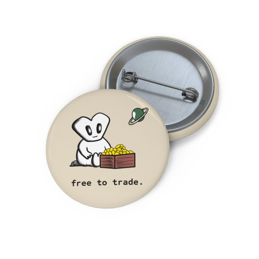 Alien Treasure Pin Button — Cute Space Charm Enamel-Style Badge