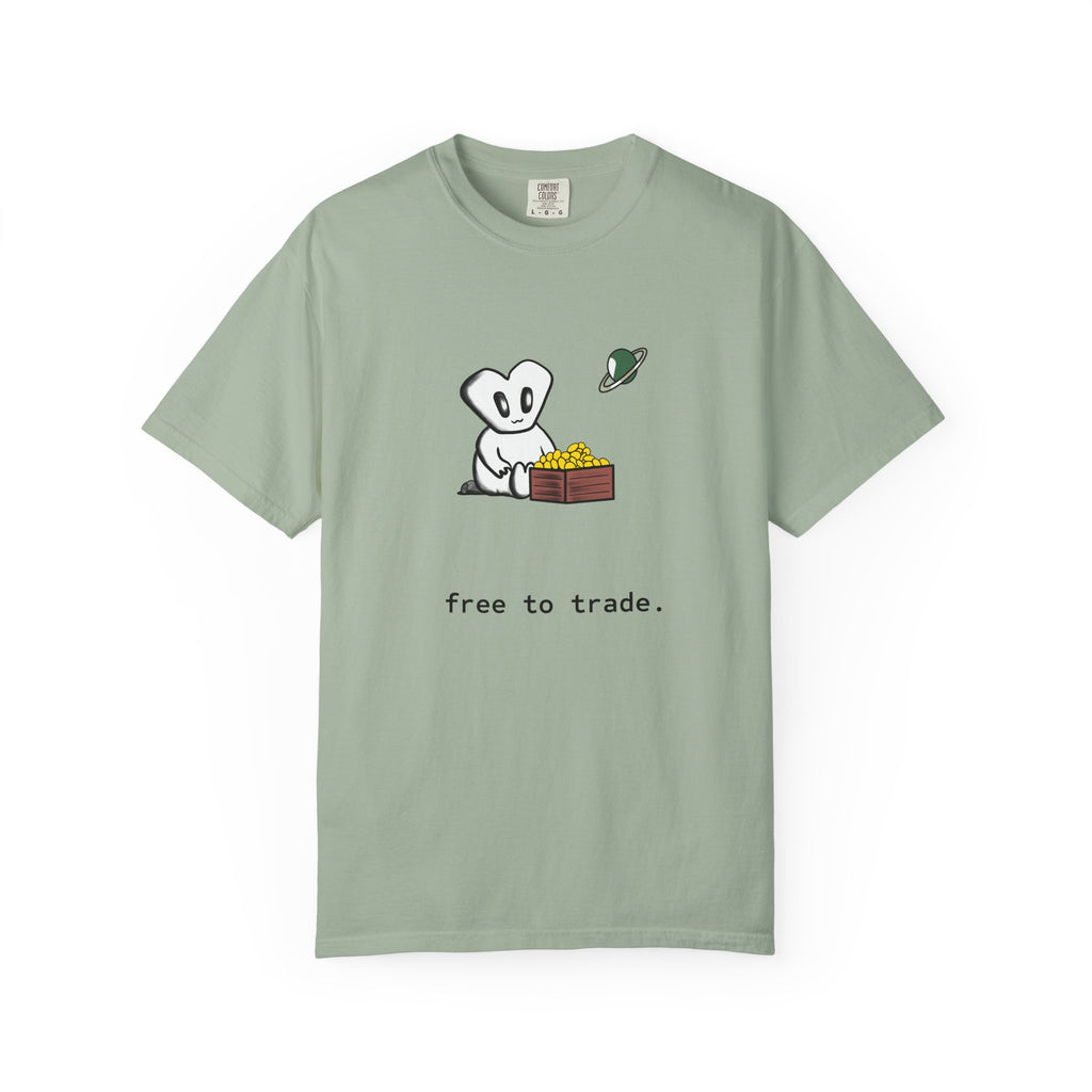 this little alien. free to trade. Unisex Garment-Dyed T-shirt
